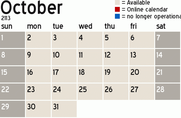 Missionary Dinner Calendar