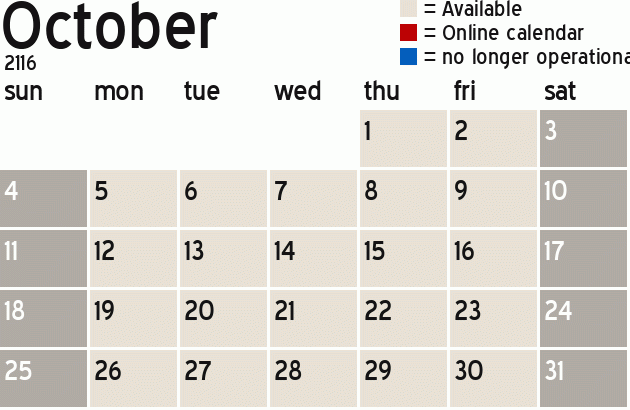 Missionary Dinner Calendar