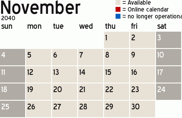 Missionary Dinner Calendar