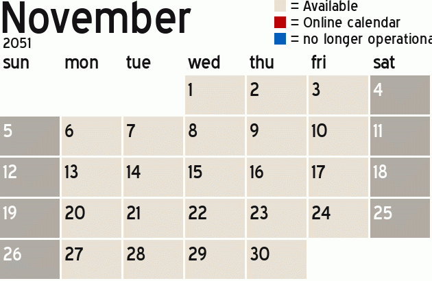 Missionary Dinner Calendar