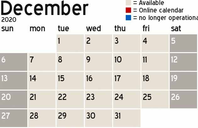 Missionary Dinner Calendar