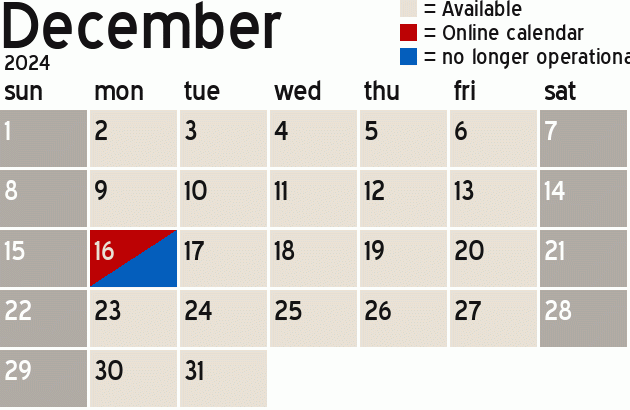 Missionary Dinner Calendar