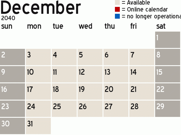 Missionary Dinner Calendar