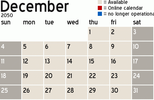 Missionary Dinner Calendar