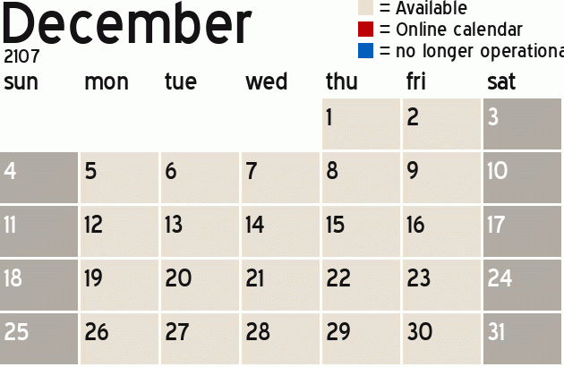 Missionary Dinner Calendar