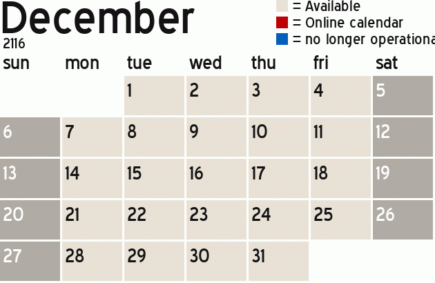 Missionary Dinner Calendar