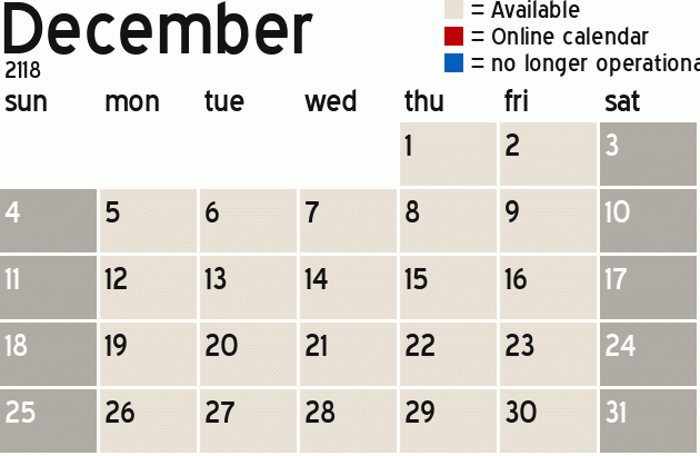 Missionary Dinner Calendar
