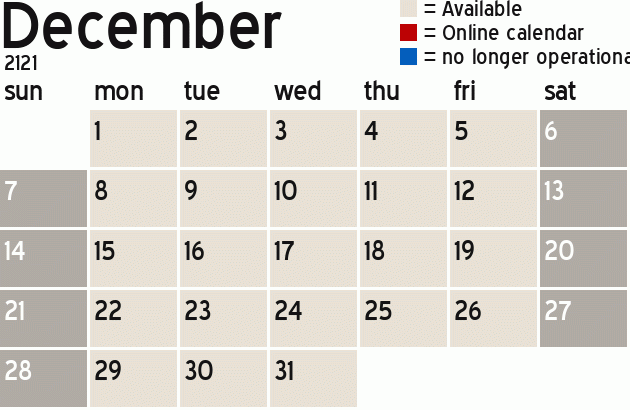 Missionary Dinner Calendar