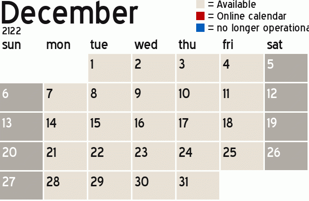 Missionary Dinner Calendar