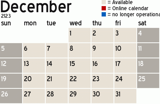 Missionary Dinner Calendar
